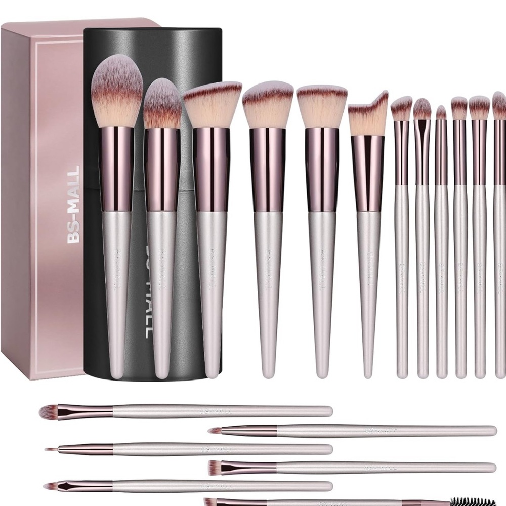 BS-MALL 18 pcs Makeup Brush Set High Quality Synthetic Foundation Powder